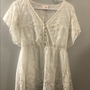 white floral boutique shirt